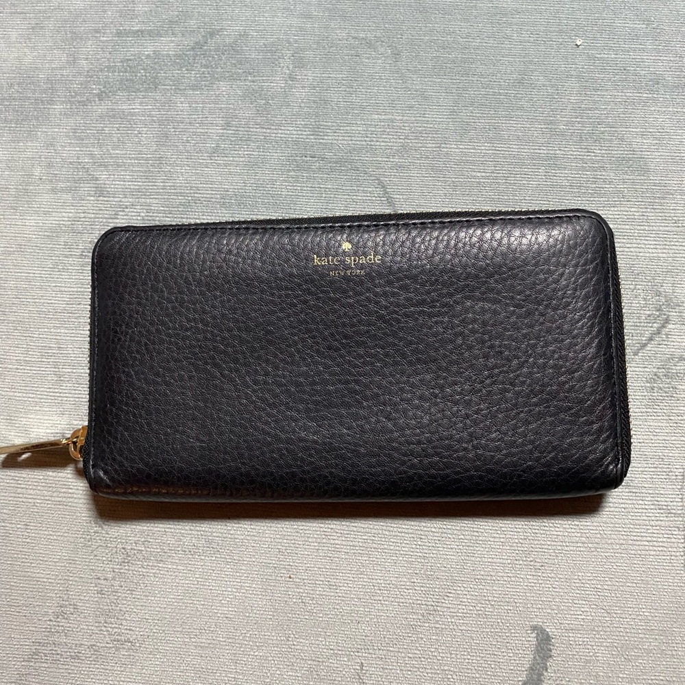 Kate Spade, Continental 3 side zip around wallet, 8”x4”x1”, multi compartment